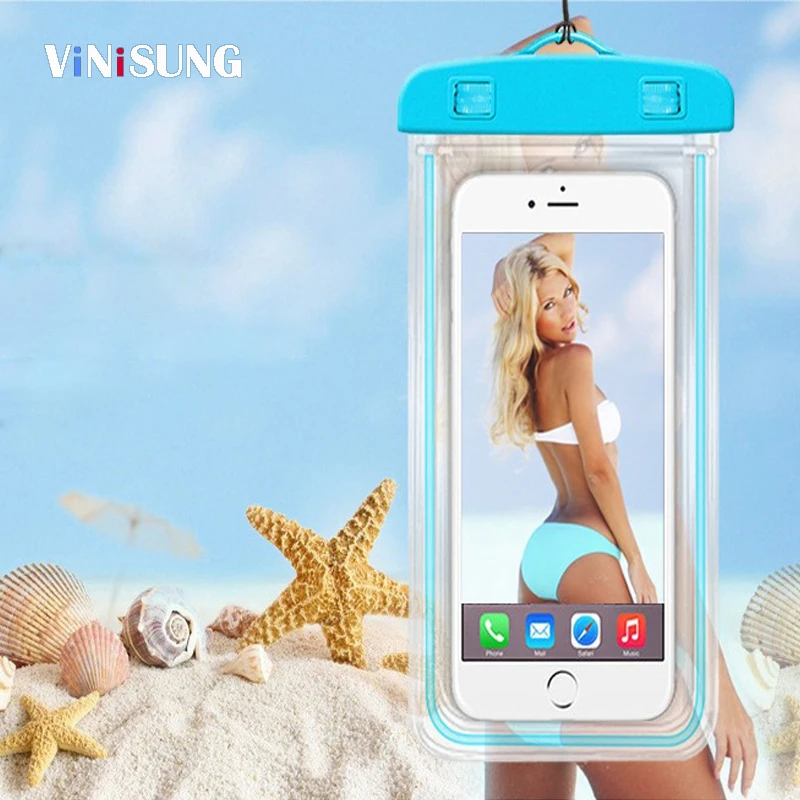 Светящийся водонепроницаемый чехол для телефона iPhone X Xs Max Xr 8 7 Samsung S9 TPU