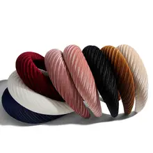 Flatfoosie толстые бархатные повязки для женщин ободки для девочек ручной работы 4 см Широкий Хорошее качество модные аксессуары для волос