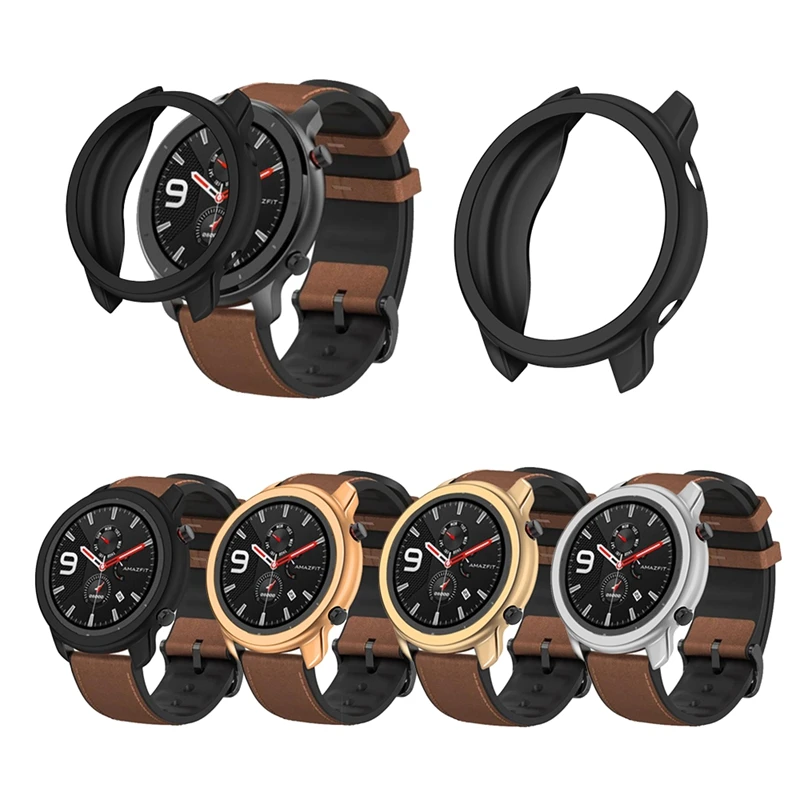 YUEDAER Soft Plating Case For Amazfit GTR 47mm Cover Protective For Xiaomi Amazfit GTR 47 Smart Watch Accessories Rose Gold Case