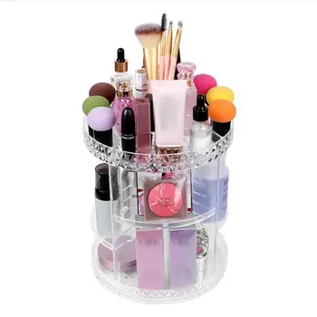 

Cosmetics Organizer Multi-Functional Practical Transparent Desktop Storage Case Jewelry Makeup Brush Organizer For Living Room