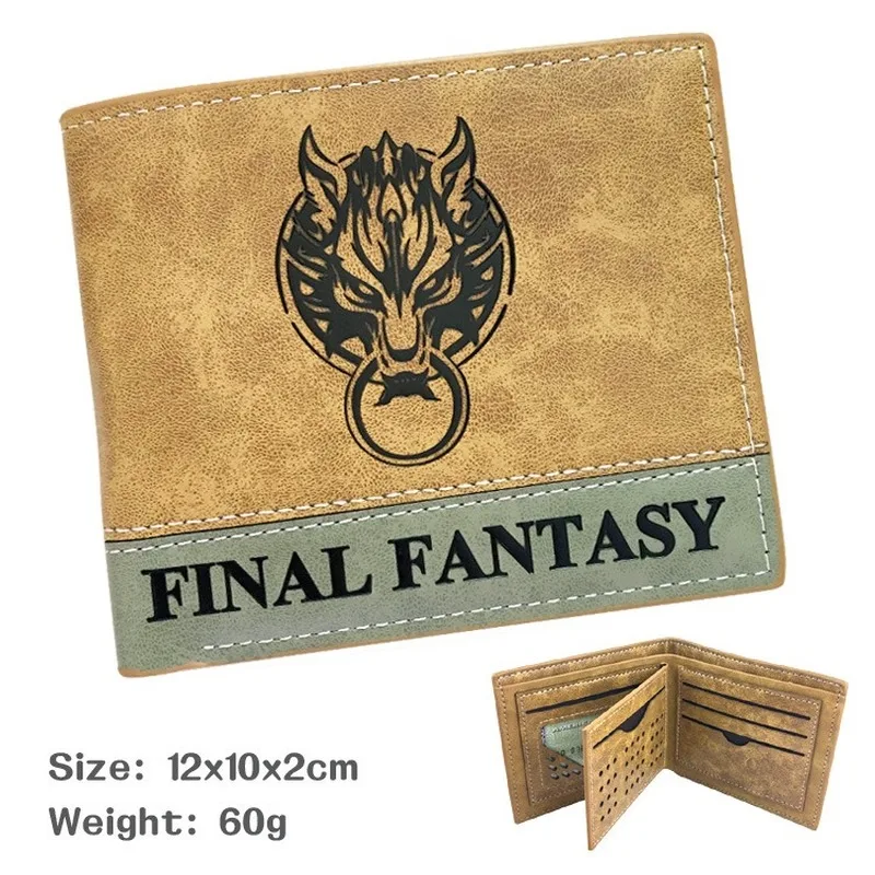 Кошелек FF7 VII из искусственной кожи с мультяшным рисунком для косплея сумки