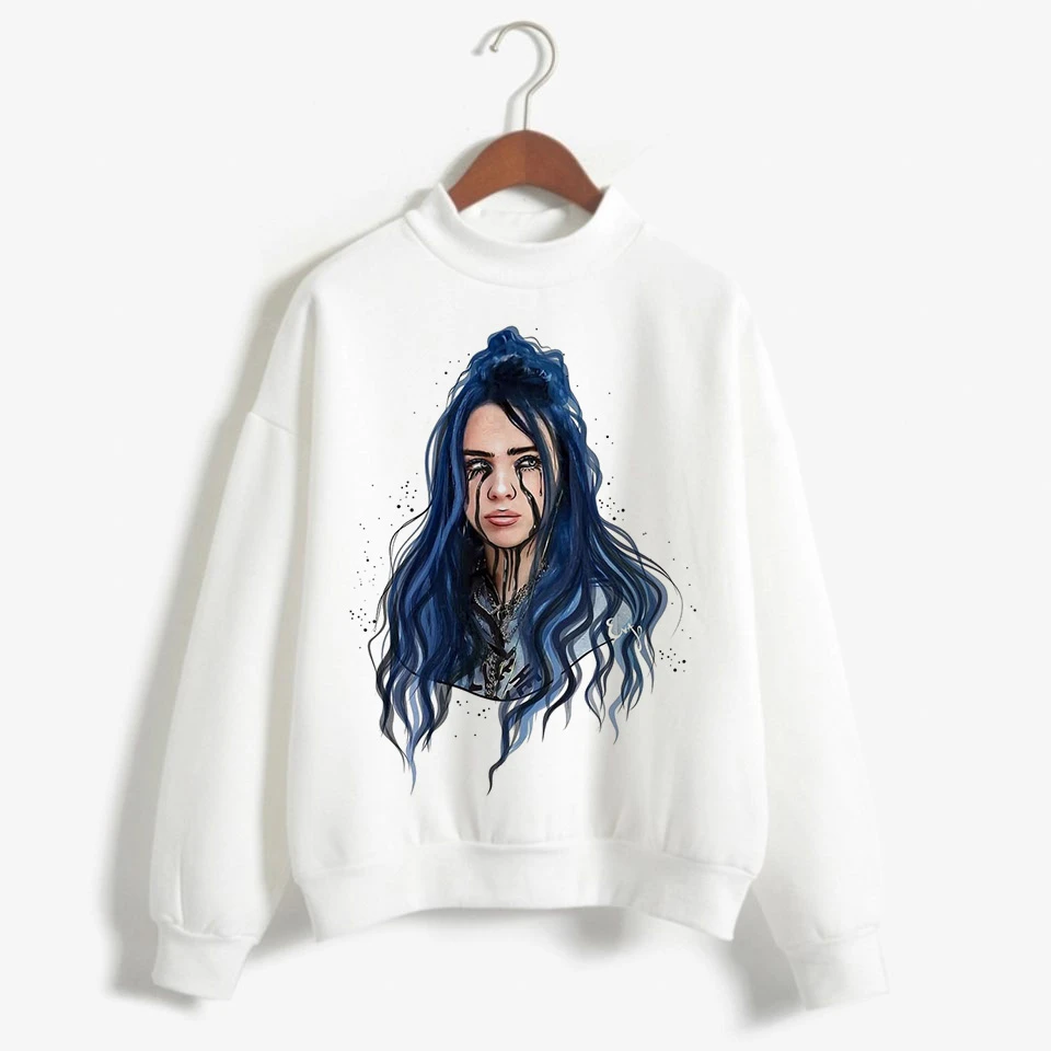 Billie Eilish негабаритных худи для женщин Harajuku корейский хип хоп стиль Kawaii 90s Толстовка Женский капюшон уличная Ulzzang - Цвет: 610