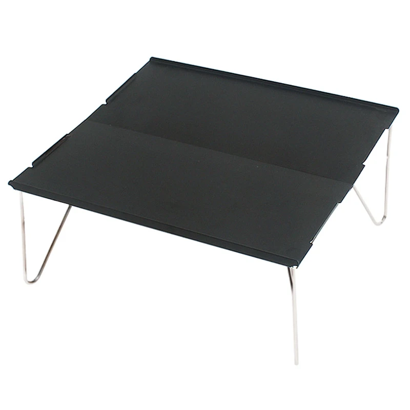 

HHO-Picnic Mini Lightweight Durable Camping Furniture Portable Outdoor Hiking Single Desk Aluminum Plate Folding Table Barbecue