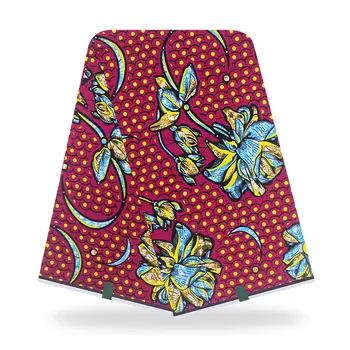 

African wax prints nigerian ankara fabric 2020 wax printed 100% cotton Nigeria style fabric wholesale real Ghana wax