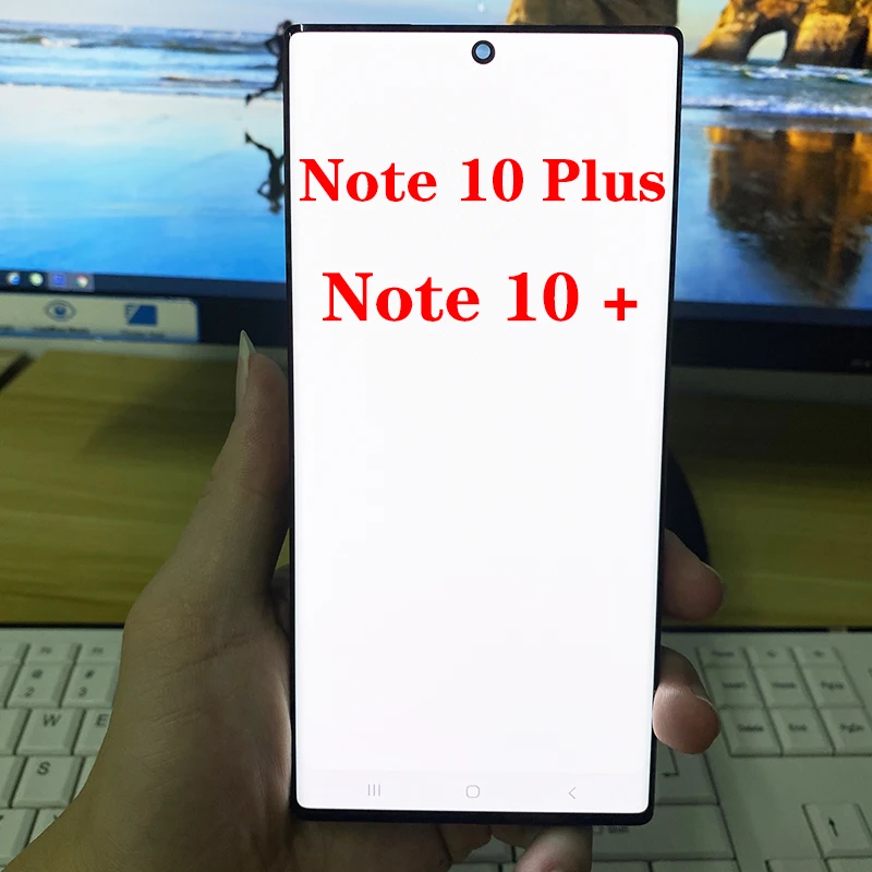 Con Dead Line Lcd Per Samsung Note 10 Plus Display Lcd 6.8 ''Frame Digitizer Assembly Per Schermo Note 10 Plus N975 N975F