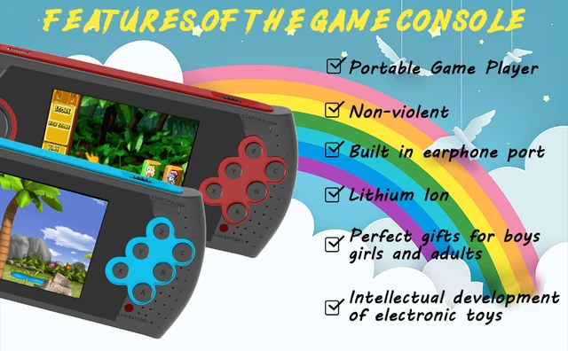  Consola de juegos de mano con consola de juegos clásica 400 en  1 FC pantalla a color de 3.0 pulgadas, regalo de Navidad y cumpleaños para  niños, adultos (500 clásicos, negro) 