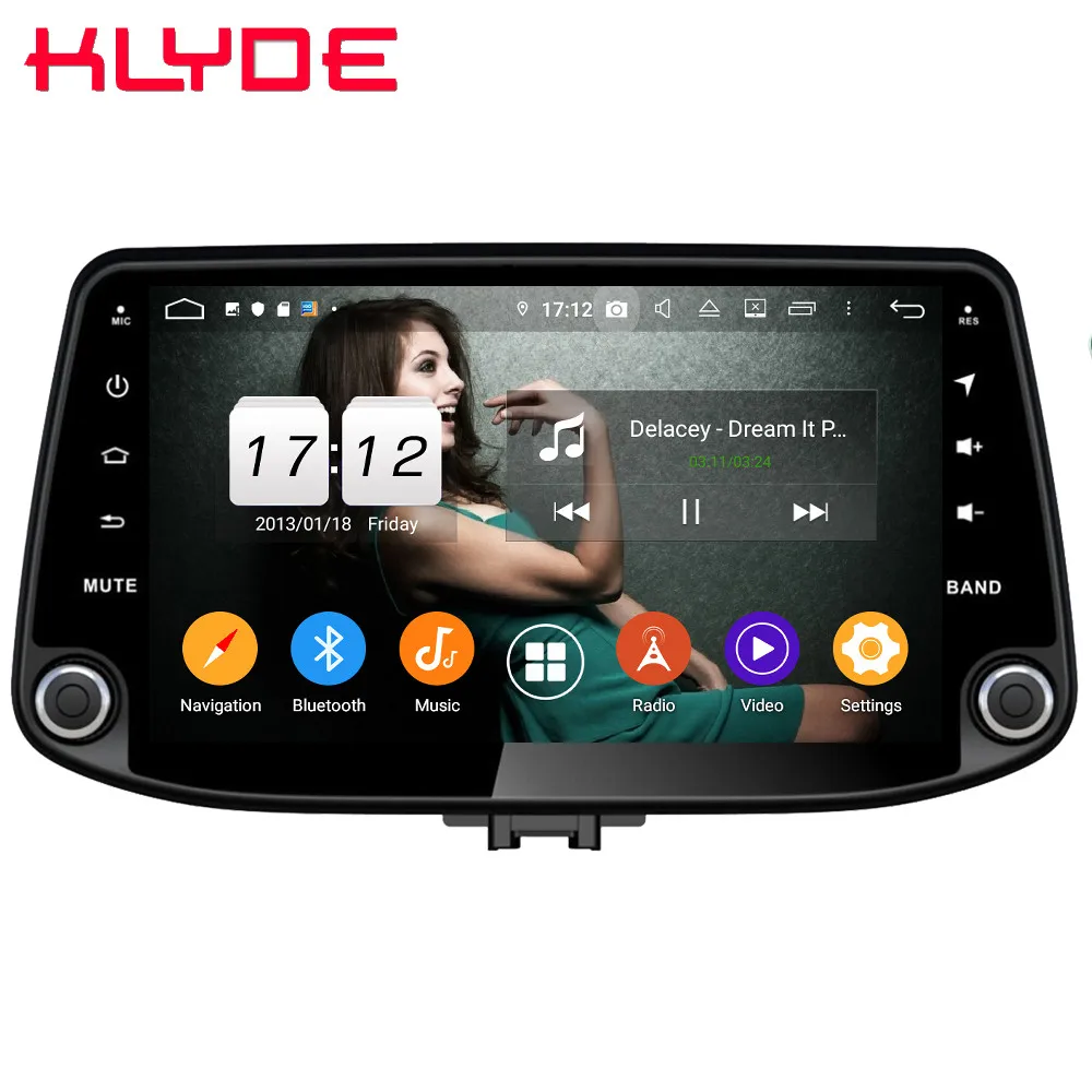 Klyde " ips 4G wifi Android 9 Восьмиядерный 4 Гб ОЗУ 64 Гб ПЗУ DSP BT автомобильный DVD мультимедийный плеер радио для hyundai I30