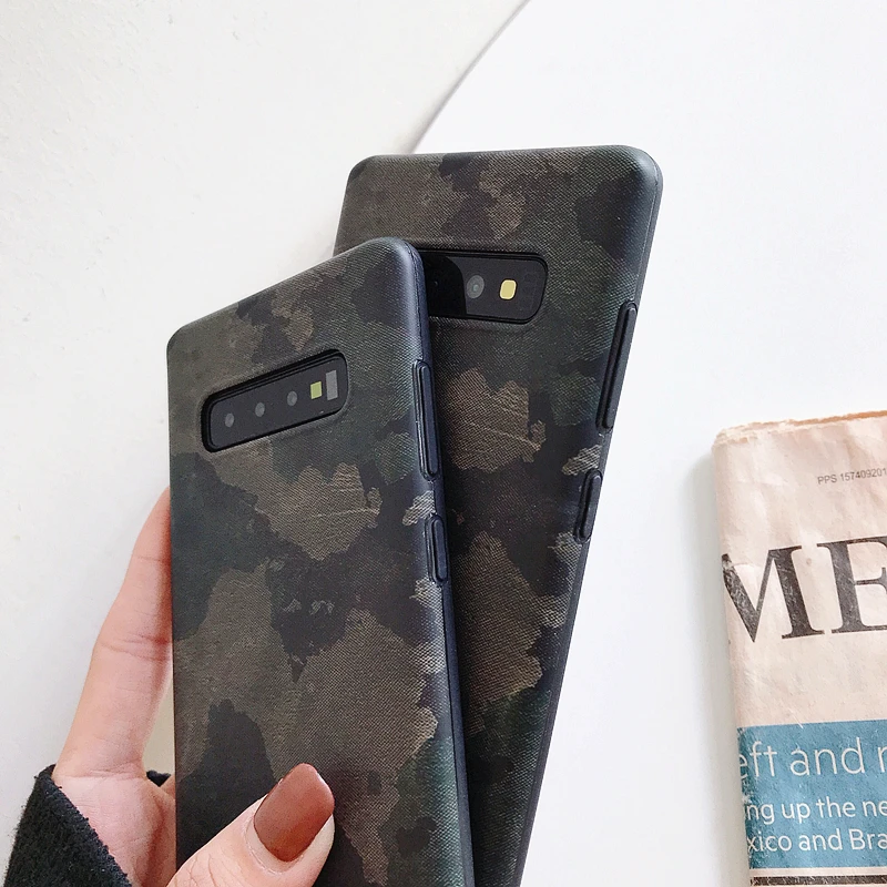 Камуфляжный военный армейский Черный силиконовый чехол для samsung Galaxy S10 S10 S8 S9 Plus S7 A40 A50 A70 Note 8 9 мягкий чехол