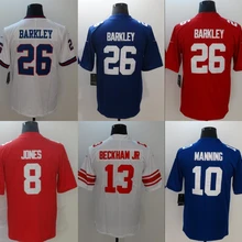 Все сшитые мужские wo Мужские Молодежные Детские th Нью-Йорк Майкл Джонс 8 Odell Beckham Jr. 13 Eli Manning 10 Saquon Barkley 26 Джерси