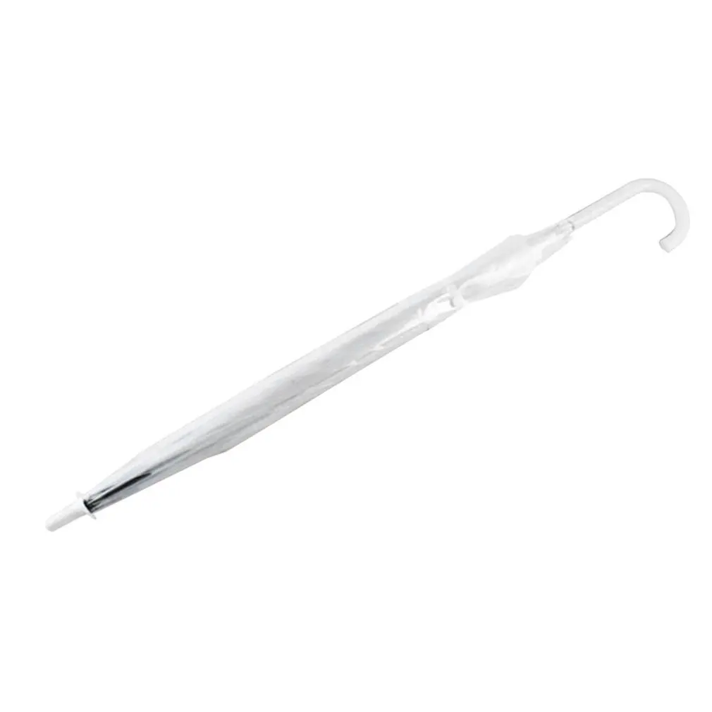 

Durable Transparent Long Handle Women Umbrella Semi-automatic Portable Size Girls Sunny Rainy Polyester Umbrella Hot New