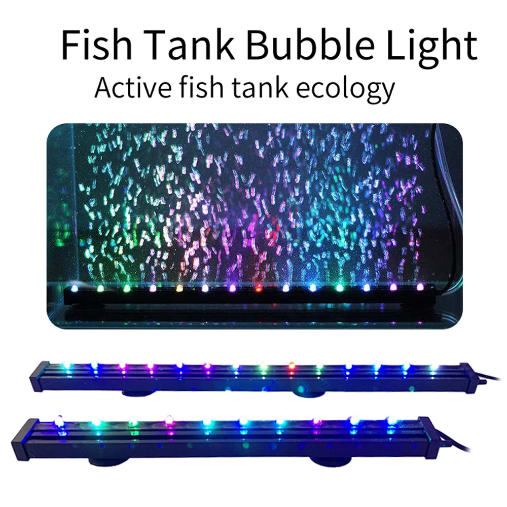 

Светодиодная лампа для аквариума, настенный светсветильник льник для аквариума с водяными пузырьками и кислородным насосом, освещение для аквариума, аквариумные принадлежности для аквариума Seeyea