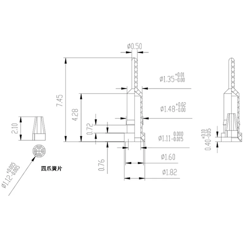 Nixie/VFD Tube Socket Female Pin 50pcs for IN-14 IN-16 IN-19 QS18-12 QS16 YS13-3 nixie vfd tube socket