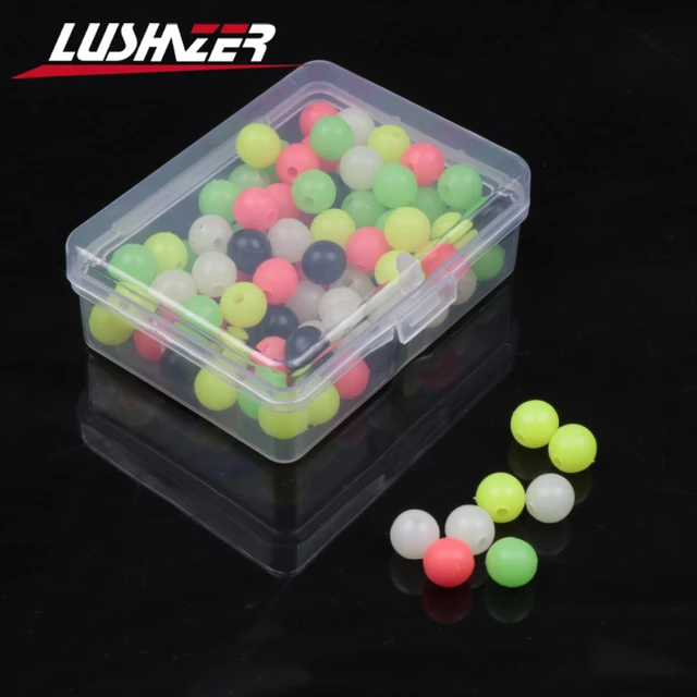 100pcs Oval Night Luminous Fishing Beads Glowing Sea Fishing Lure Bait Floating  Beads Fishing Tackles Tools For Rig 5mm 8mm - Fishing Lures - AliExpress