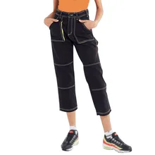 Джинсы женские джинсовые брюки новые модные женские карманные джинсы джинсовые женские средней талии Соединенные сексуальные прямые брюки Y920