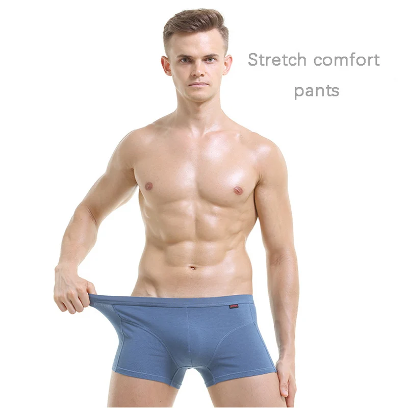 DEWVKV Men's Panties Cotton Men's Underwear Boxers Breathable Mens Boxer Solid Underpants Comfortable Brand Shorts The New LPY
