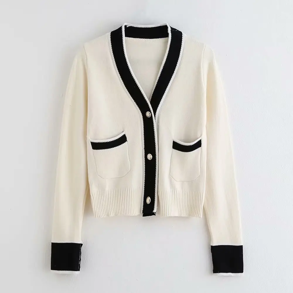 Autumn Fashion Women Pockets Cardigans Sweet Girls Singler Breasted Sweater Coats Casual Female Streetwear