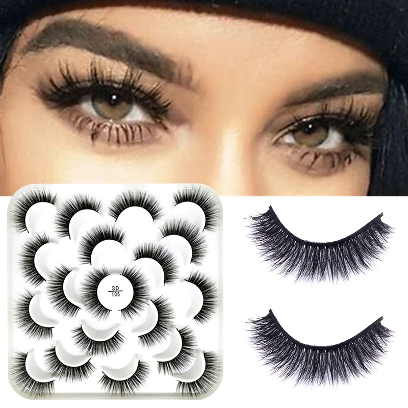 

7/10 Pairs Eyelashes Individual Lashes Extension Light Soft Natural 3D 6D 10-15mm False Eyelashes for Professional Eye Makeup