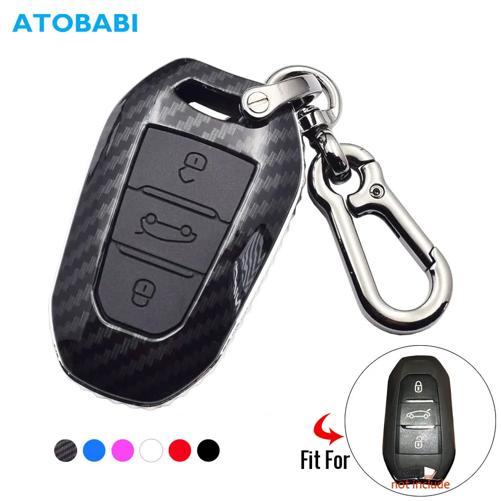 Карбоновый чехол для ключей Citroen C4 Grand Xsara Picasso C5 Elysee C-Quartre C3 XR Berlingo Cactus Peugeot