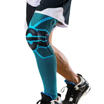 

2019 New 1pc Long Knee Pads Running Leg Sleeve Calf Knee Brace Support Protector Ski/Snowboard Sport Kneepad Football Shin Guard