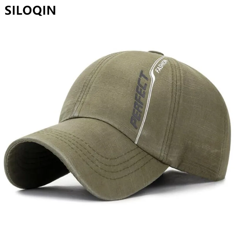 

SILOQIN Adjustable Size Men Women Retro Baseball Caps Washed Cotton Sports Cap Snapback Cap Spring Autumn Fashion Hip-hop Hats
