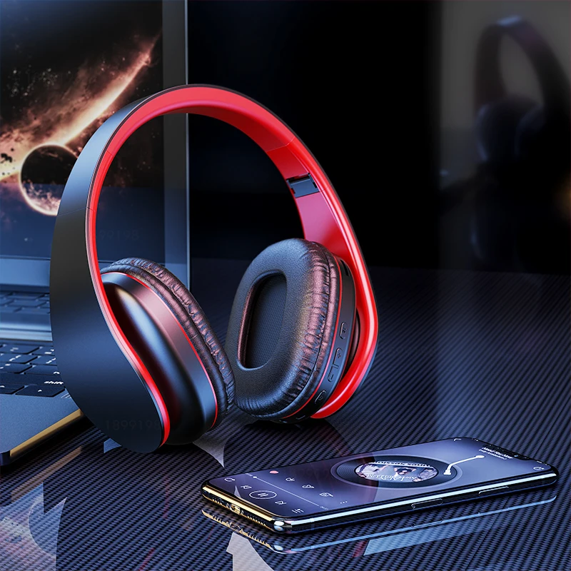 Bluetooth 5 0 наушники Foldablel 9D бас стерео беспроводные шумоподавление игровая