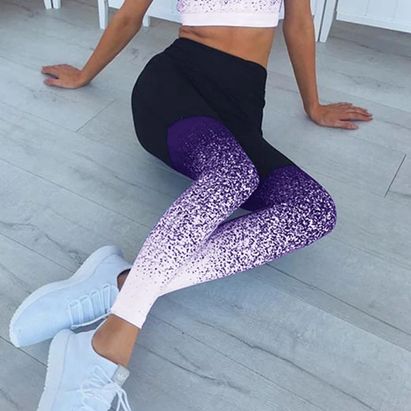 Женские облегающие штаны для фитнеса SFIT Лоскутные Спортивные брюки с высокой