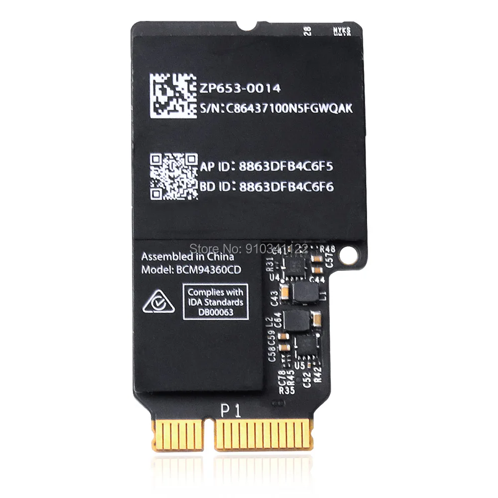 

Мини-адаптер PCI-Express BCM94360CD 802.11ac, беспроводная карта Wi-Fi для Broadcom + Bluetooth 4,0 Для iMac 2013 21,5 дюйма/27 дюймов
