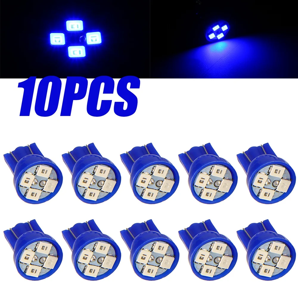 Новое поступление 10 шт. T10 W5W 194 2825 4SMD светодиодный клиновой приборной панели манометр кластерный светильник синий для автомобиля светильник источник