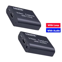 1080P 4K HD 비디오 캡처 카드 HDMI-USB 2.0 와 호환 비디오 캡처 보드 게임 기록 라이브 스트리밍 방송 TV 로컬 루프