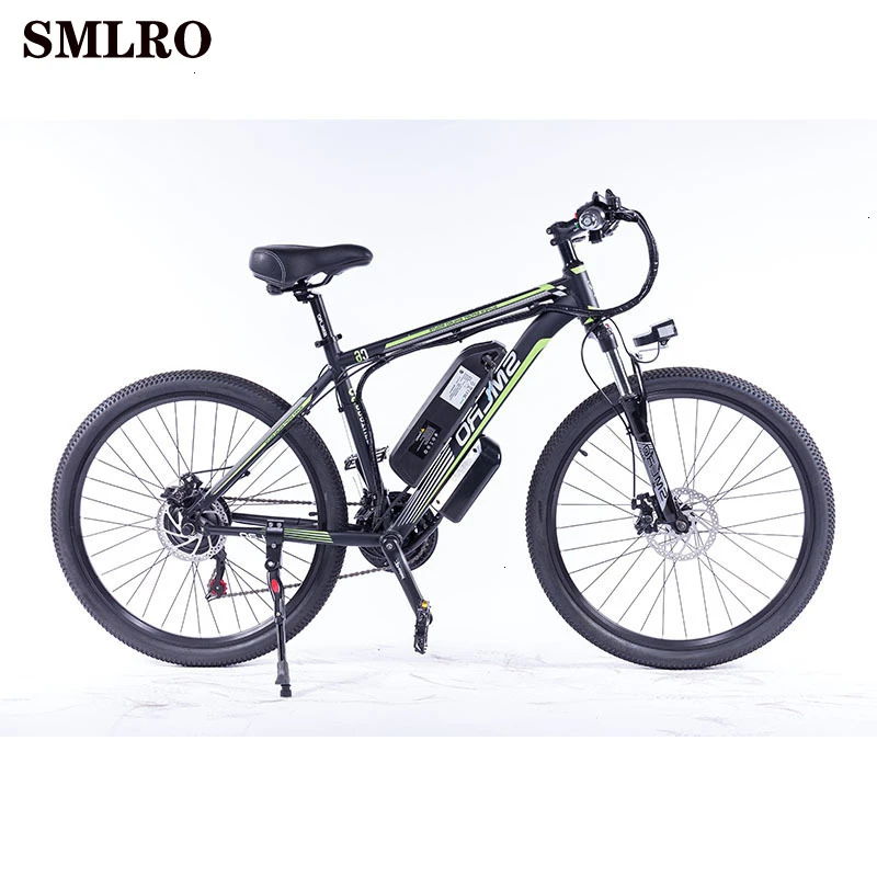 

Can choose Samsung battery350w f C6 Mountain Bike 48v 13ah Power Electric Bicycle Matte Black Led Bike Light Fork Suspension And