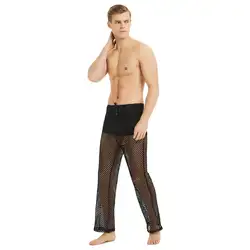 Мужские сетчатые прозрачные сетчатые штаны до середины икры брюки карго батик плиссированные 16 штук