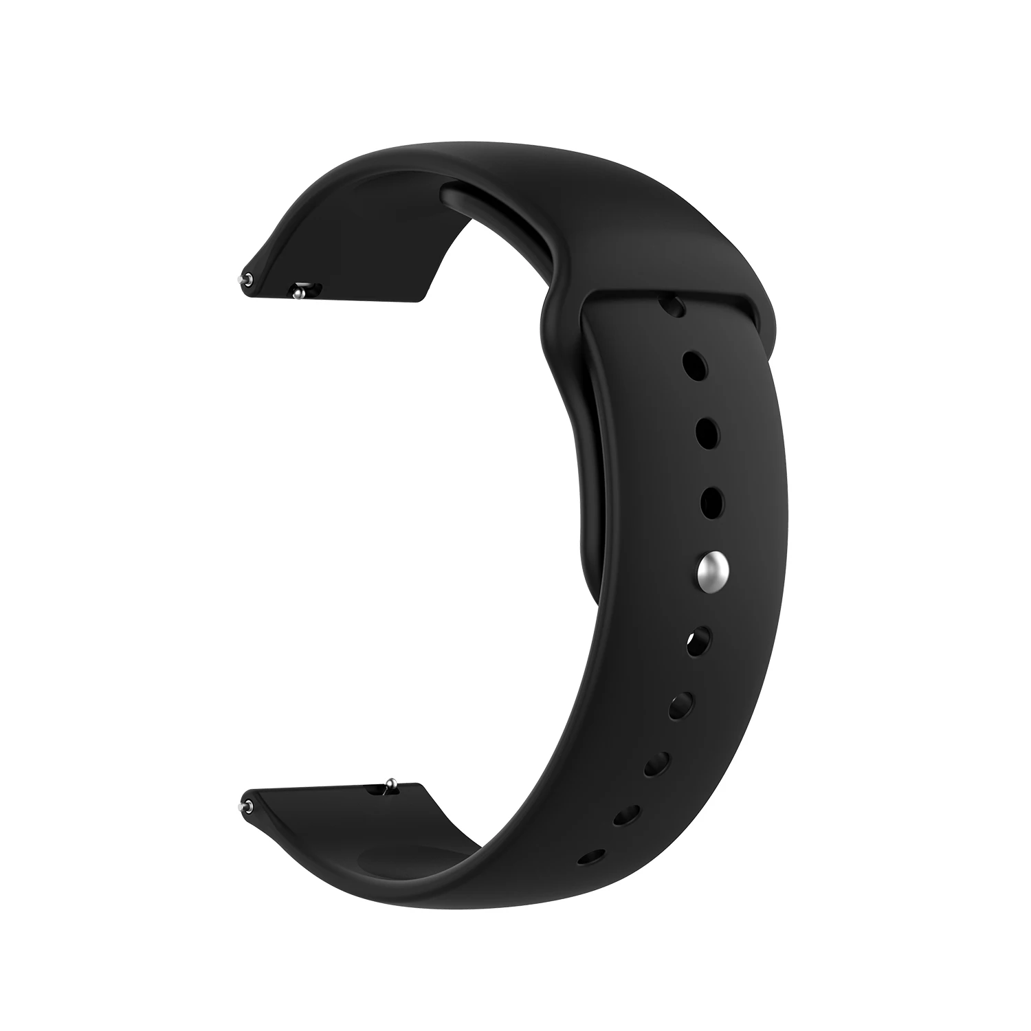 20 мм силиконовый ремешок для часов samsung Galaxy Watch Active 42 мм gear S2 Sport замена Браслет ремешок для SM-R500 SM-R810 - Цвет: black