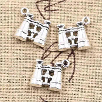 

12pcs Charms Double Sided Telescope 15x15mm Antique Bronze Silver Color Pendants DIY Making Findings Handmade Tibetan Jewelry