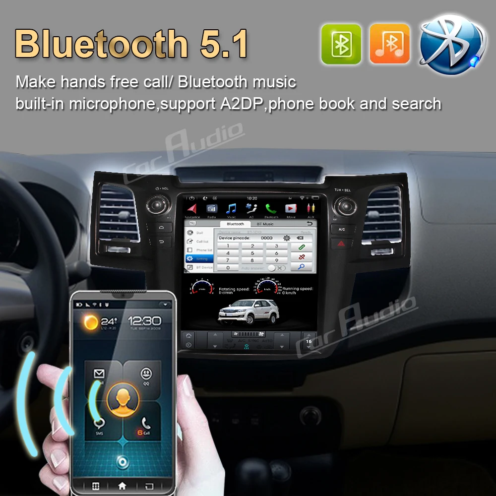 Вертикальный Tesla стиль Android 8,1 для TOYOTA Fortuner/HILUX Revo 2005- Автомобильный мультимедийный плеер радио аудио gps стерео головное устройство