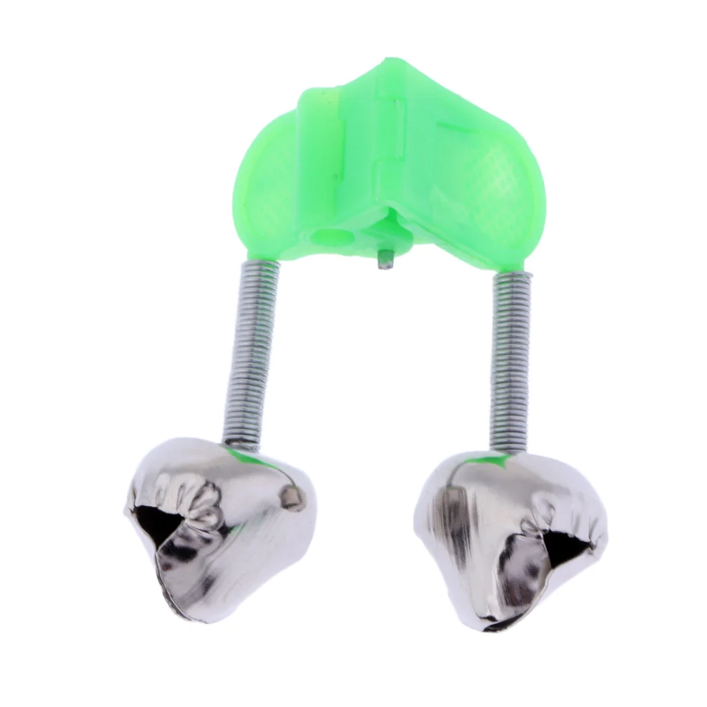 4Pcs Dual Alert Bells Fishing Rod Alarm Clip Carp Fishing Equipment