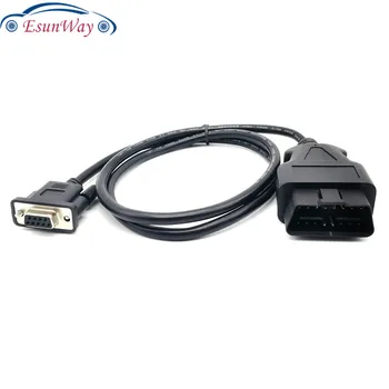 

OBD 2 Cable 16 Pin To DB9 Female Serial Port RS232 Adapter Connector Car Cable 1.13 Meter 16PIN TO DB9 Serial RS232 OBD2 CABLE
