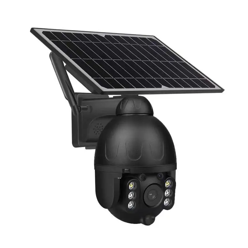 GINCNCN  Outdoor Solar Camera WIFI Wireless Security Black Detachable Solar Cam Battery CCTV PIR Video Surveillance Phone