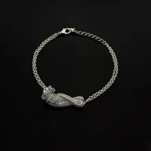 Горячая дизайнерская мода двойная цепь ссылка Леопардовый Браслет для женщин розовое золото серебро роскошный бренд ювелирные браслеты с пантерой