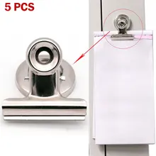 Практичный 5 шт. металлический зажим настенный Памятка креативный холодильник магнитный сильный стикер магнит сообщение Серебряный горячий Холодильник настенные инструменты