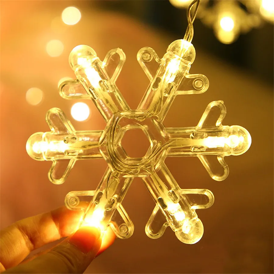 Thrisdar 3 м 160LED снежинки оконная занавеска струнная светлая оконная занавеска свисающая гирлянда «сосульки» световая Рождественская
