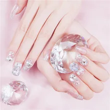 405-лук капли воды серебро INS Ветер Европа и Америка невесты японский корейский одежда маникюр поддельные ногти патч