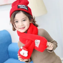 Новинка, милый меховой шарф, детский зимний теплый шарф для маленьких мальчиков и девочек, плюшевый шарф-кольцо в виде животного, Детские Рождественские наружные шарфы