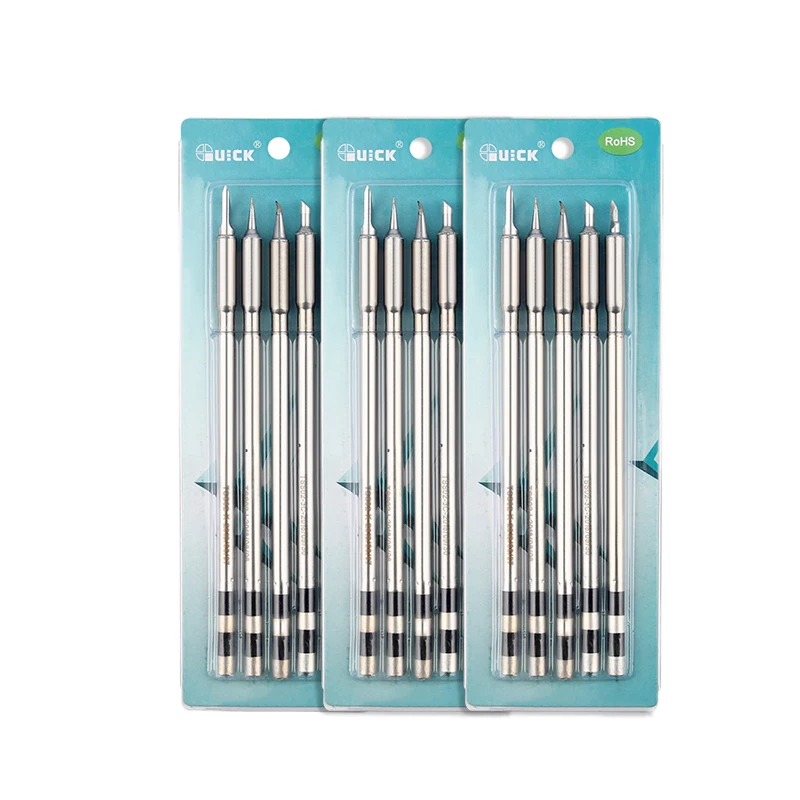 US $50.74 5pcslot Original QUICK TSS02SK TSS02K TSS02I TSS022C TSS023C Conical Type Lead Free Solder Iron Tip for TS1200A