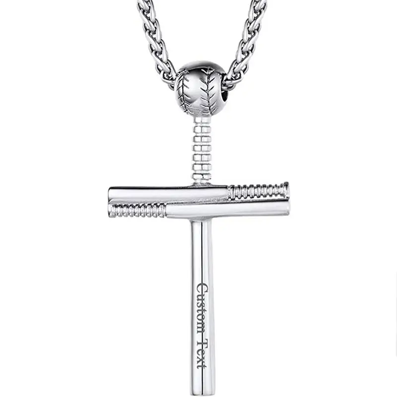Goldchic Baseball Bat Cross Necklace 