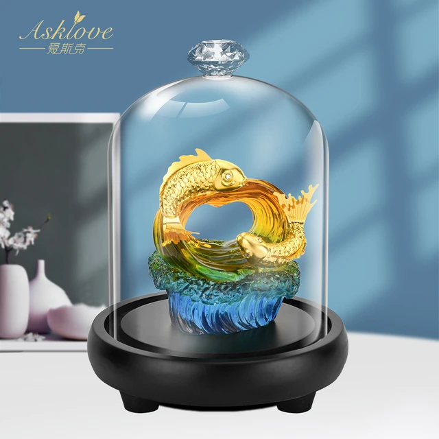 Blue Crystal Ball Feng shui Magic Glass Ball Globe Sphere Figurines  Miniatures Ornaments For Gifts Home Decoration Accessories - AliExpress