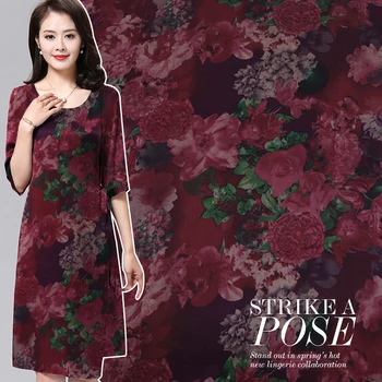 

2019 Shunde original silk crepe satin watered gauze fabric for dress tissu telas patchwork algodon tissus stoffen tela DIY stof