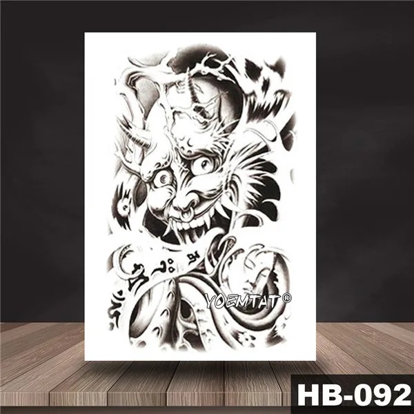 Demon devil, водостойкая временная татуировка, наклейка, японская Prajna, святая вспышка, татуировки, боди-арт, рука, поддельные татуировки - Цвет: 02