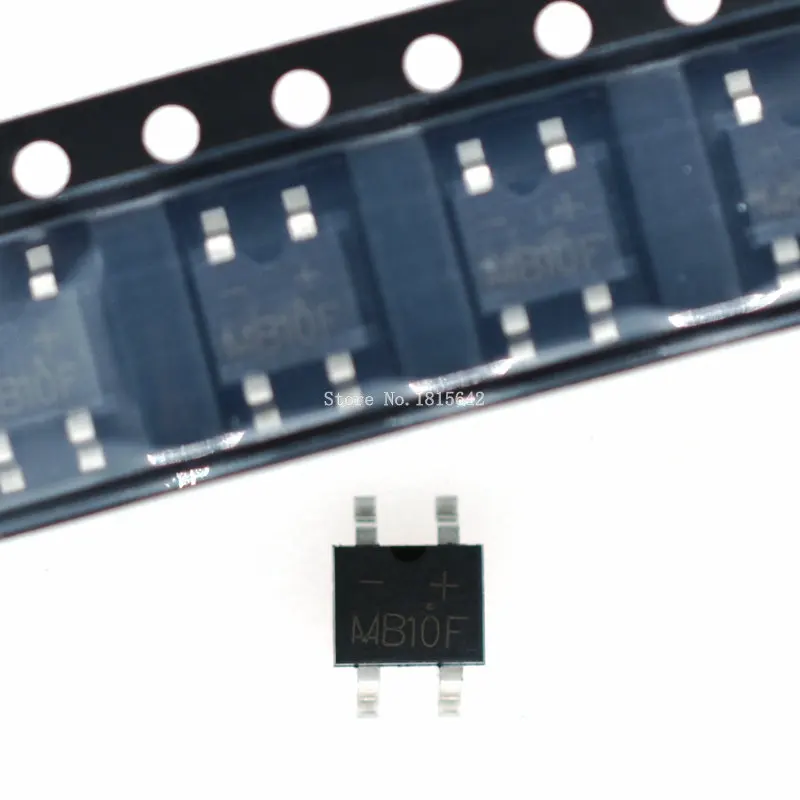 

50PCS MB10F Bridge Rectifier mb10f sop4 0.5A 1000V SOP4 b10f