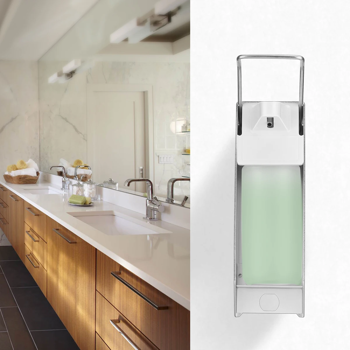 

500ML / 17OZ Aluminium Alloy Elbow Sope Dispenser Wall-Mount Soap Lotion Pump Manual Type Elbow Sanitizer Dispenser