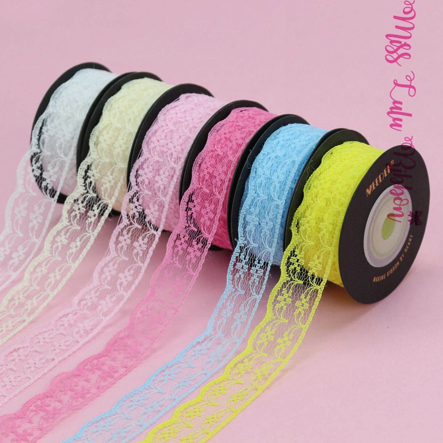 

8Yards 22MM 20 Colors DIY Handmade Wedding Party Craft Gift Wrapping Patchwork Cotton Crocheted Lace Ribbon